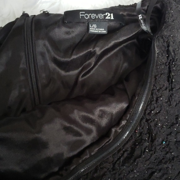 Black glittery strapless dress - Picture 2 of 4